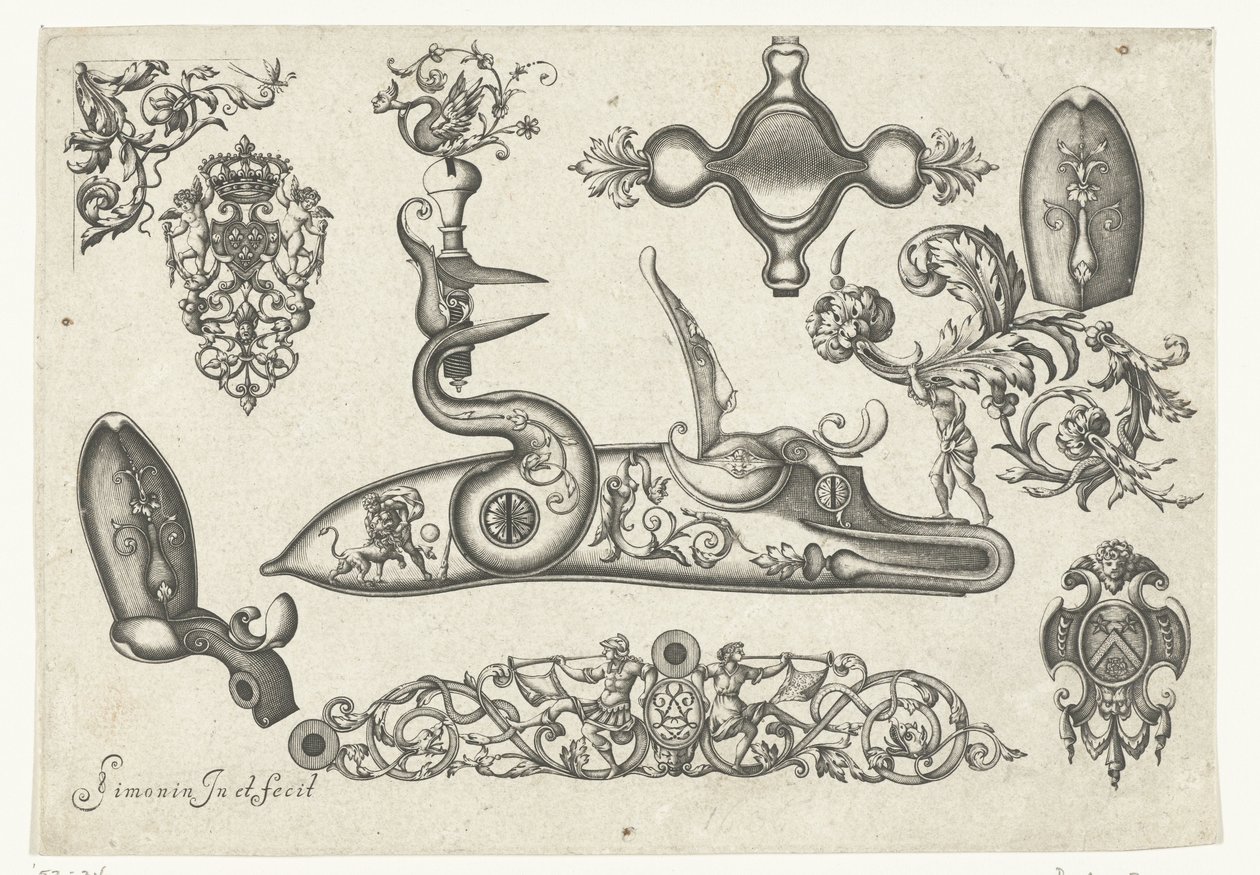 Diez motivos Plusieurs pieces et ornaments Darquebuzerie (título de la serie) de Claude Simonin