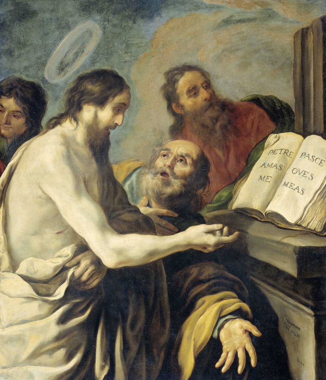 Cristo ordena a Pedro que apaciente mis ovejas de Claude Vignon