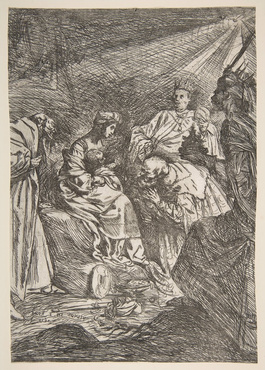 La adoración de los magos de Claude Vignon