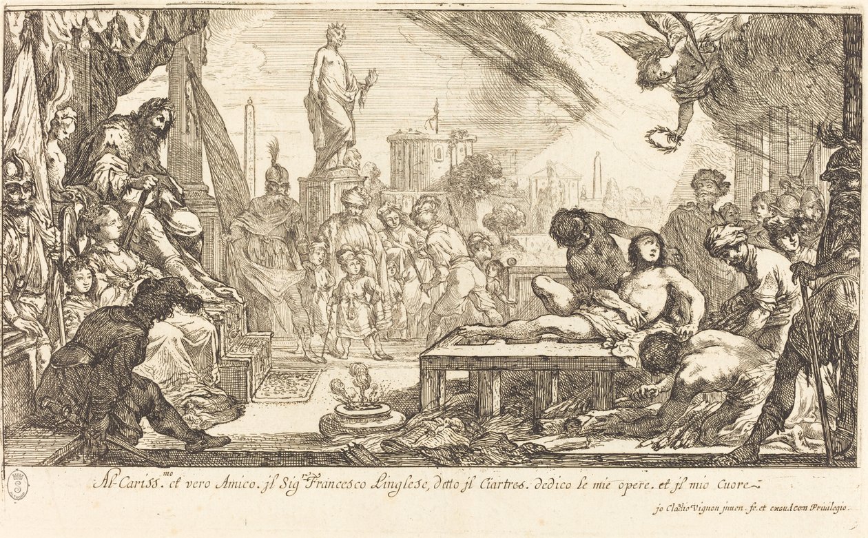 El Martirio de San Lorenzo de Claude Vignon