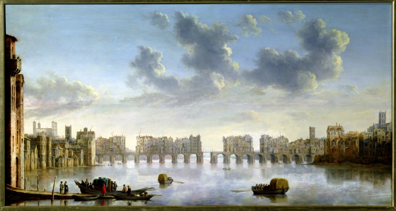 Puente de Londres Antiguo, c.1630 de Claude de Jongh