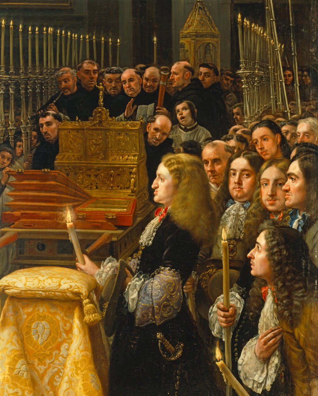 Adoración de la Sagrada Forma por Carlos II, Rey de España de Claudio Coello