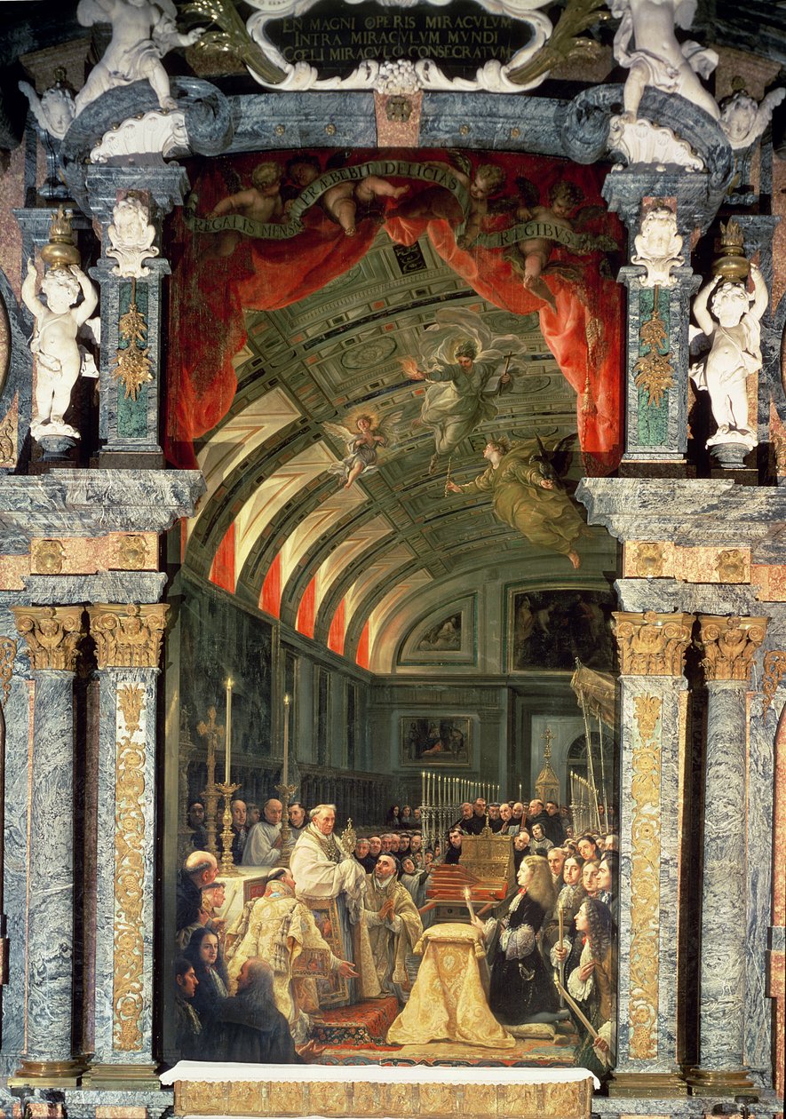 Santa Comunión de Carlos II (1661-1700) y su corte, 1690 de Claudio Coello