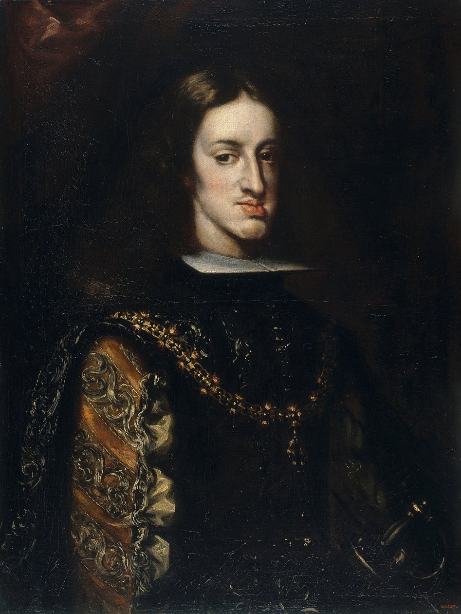 Retrato de Carlos II de España (1661-1700) - Pintura de Claudio Coello (1642-1693), óleo sobre lienzo de Claudio Coello