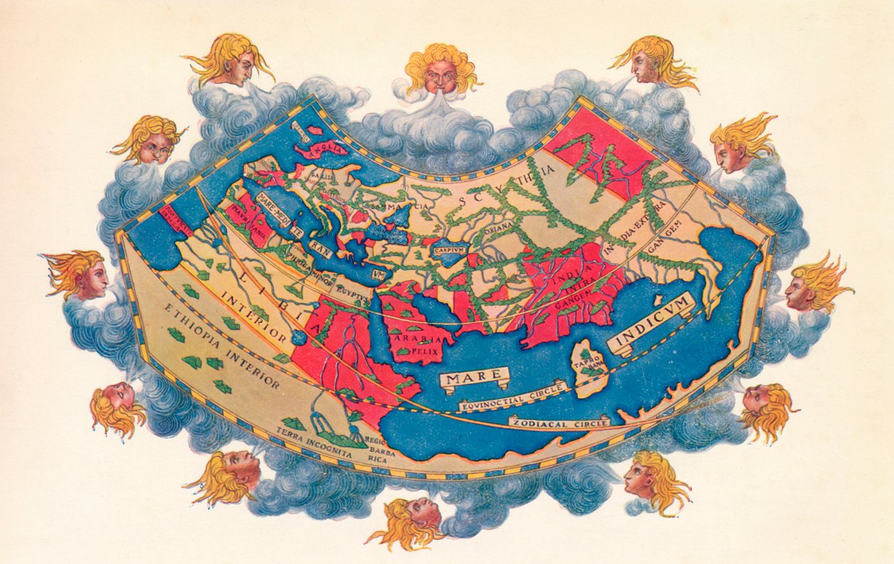 Mapa del mundo de Ptolomeo c. 150 d.C., 1912 de Claudius Ptolemy