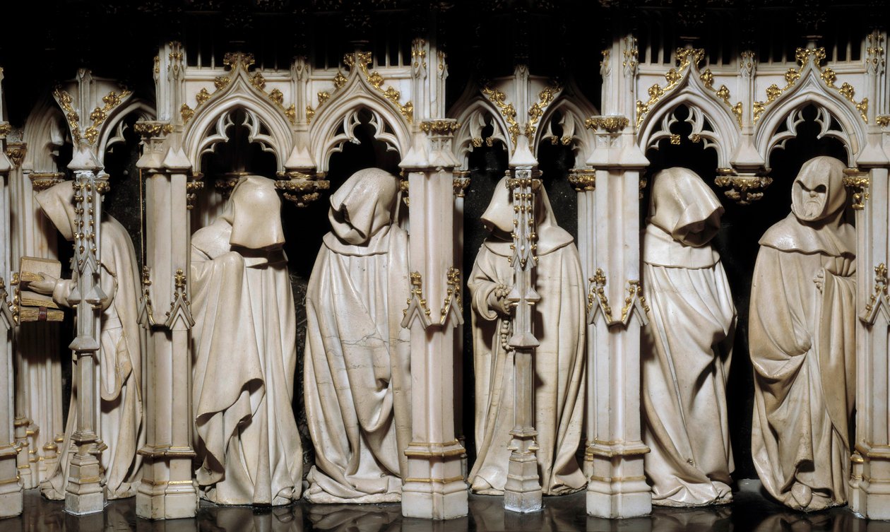 Los penitentes de la tumba de Felipe el Audaz (1342-1404) Escultura de Claus Sluter (1350-1406) de Claus Sluter