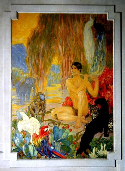 Zoología, pintura decorativa en el 