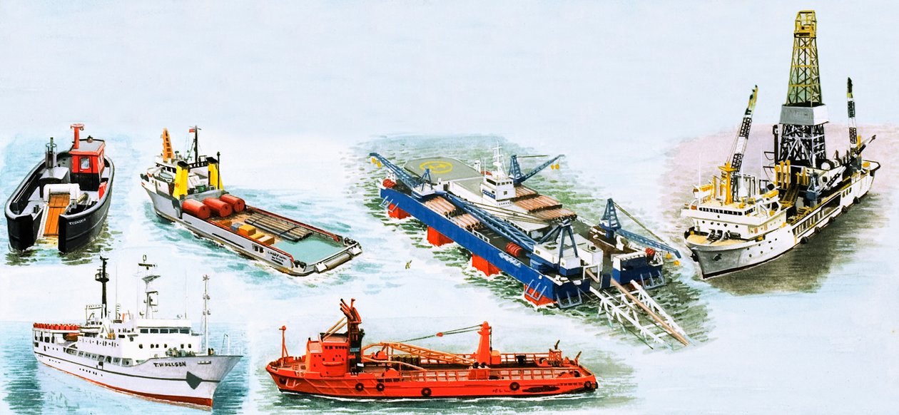 Buques utilizados en la prospección de petróleo de Clifford Meadway