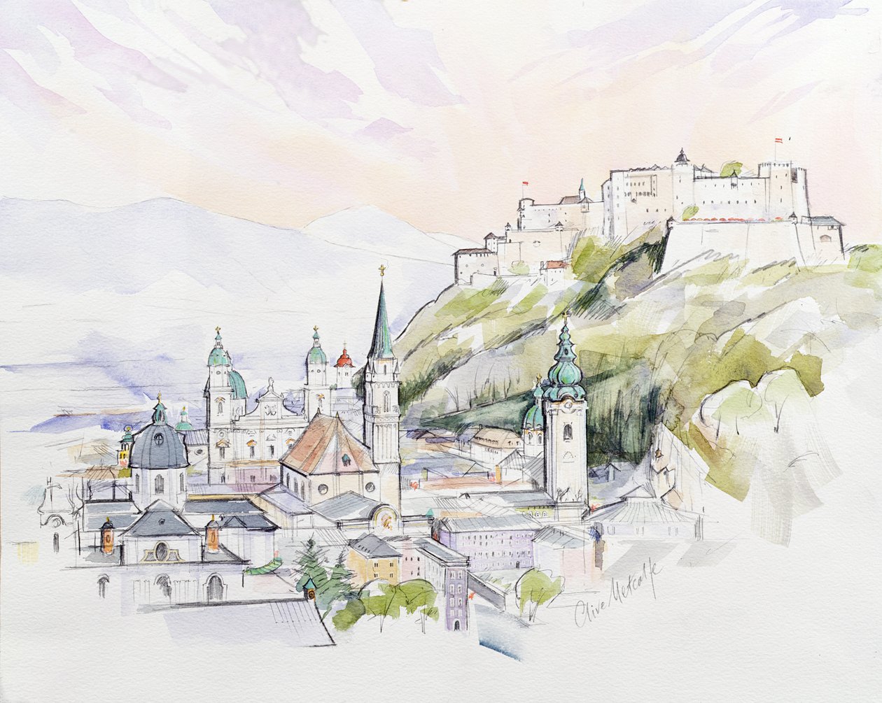 Amanecer en Salzburgo de Clive Metcalfe