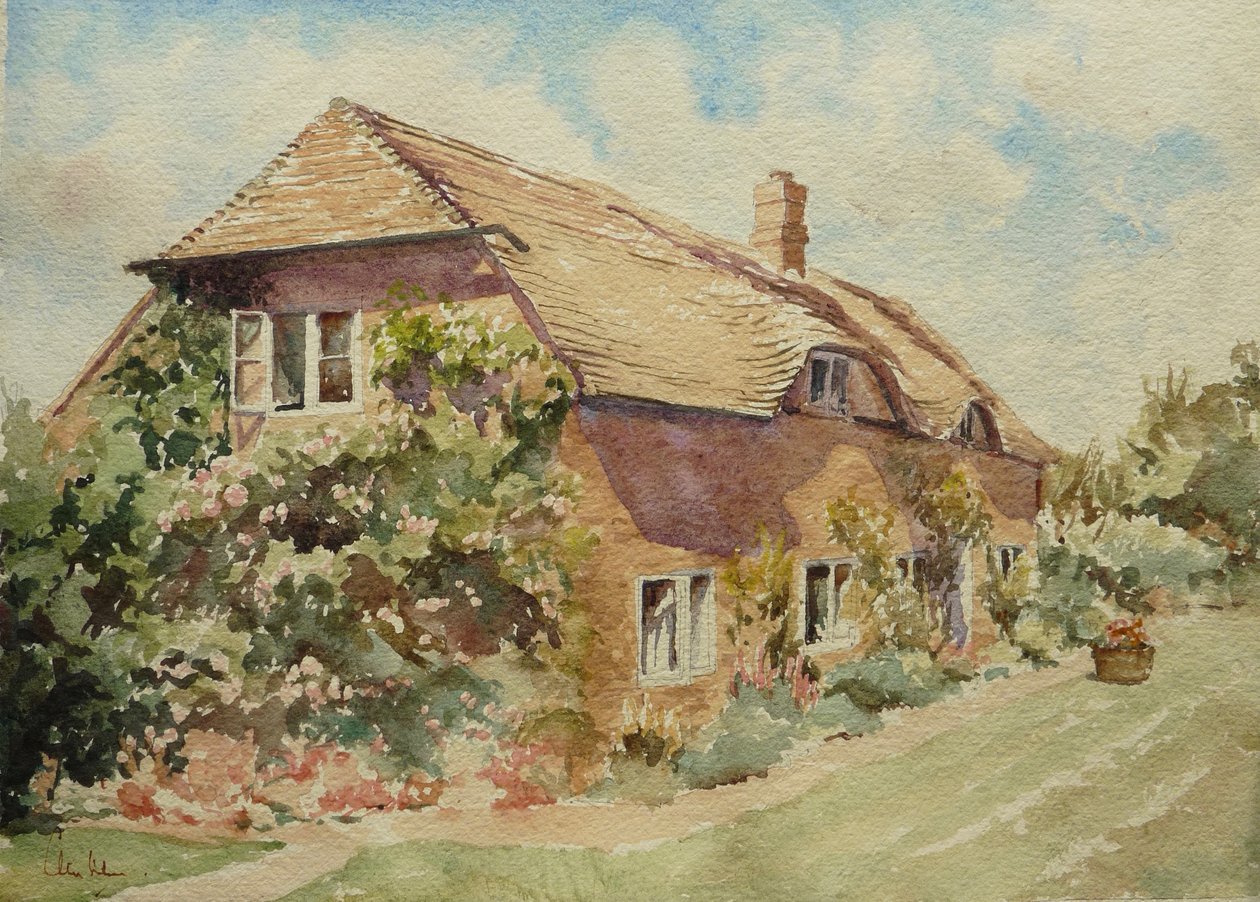 Irish Hill Cottage, 2009 (acuarela) de Clive Wilson