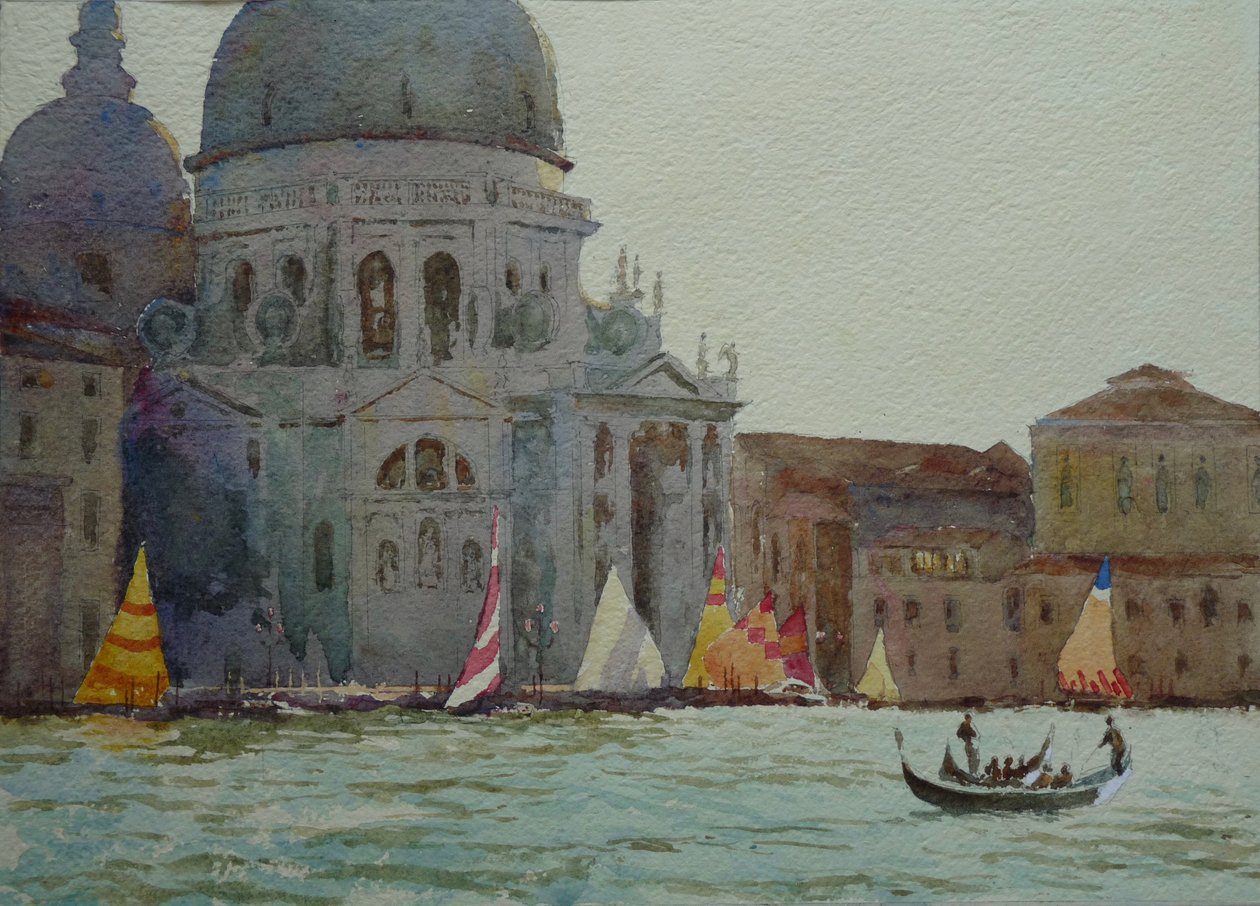 Salute, Golden Evening, 2020 (acuarela) de Clive Wilson