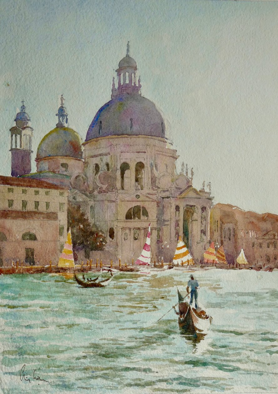 Salute, Sunset Sails, 2020 (acuarela) de Clive Wilson
