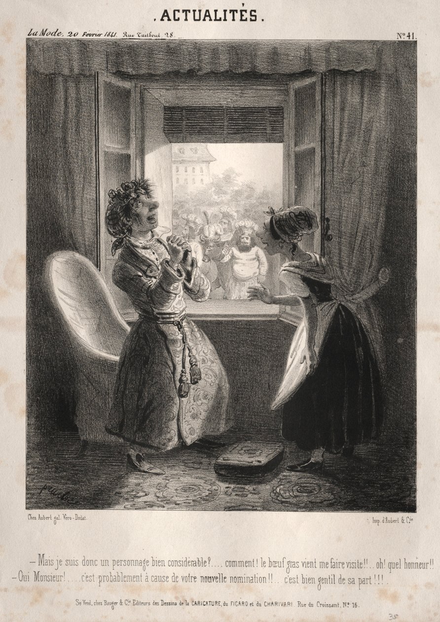 Actualités: ---Pero entonces soy un personaje muy considerable, 1841 de Clémente Pruche
