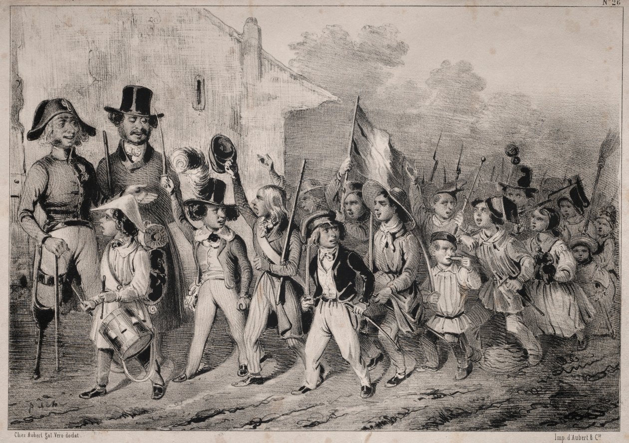 Actualidades: ¡Bueno! ¡Los niños también quieren! ¡cuando se habla de guerra!..., 1840 de Clémente Pruche
