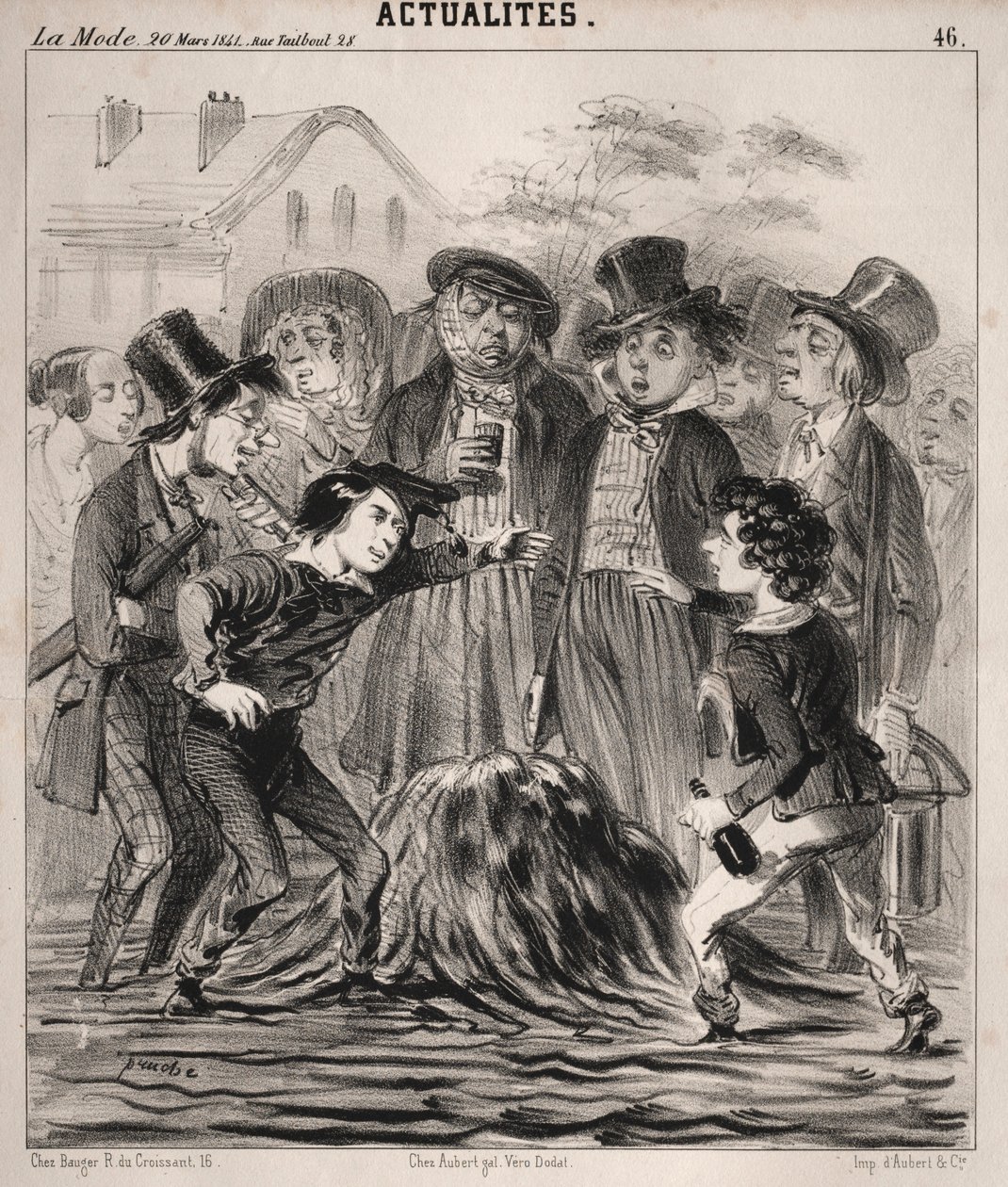 Actualidades: ¡Ja ja Félix! ¡llega rápido!, 1841 de Clémente Pruche