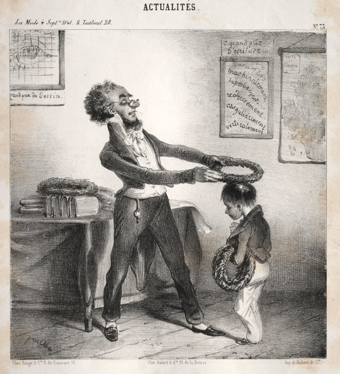 Actualidades: Las distribuciones de Premios, 1841 de Clémente Pruche