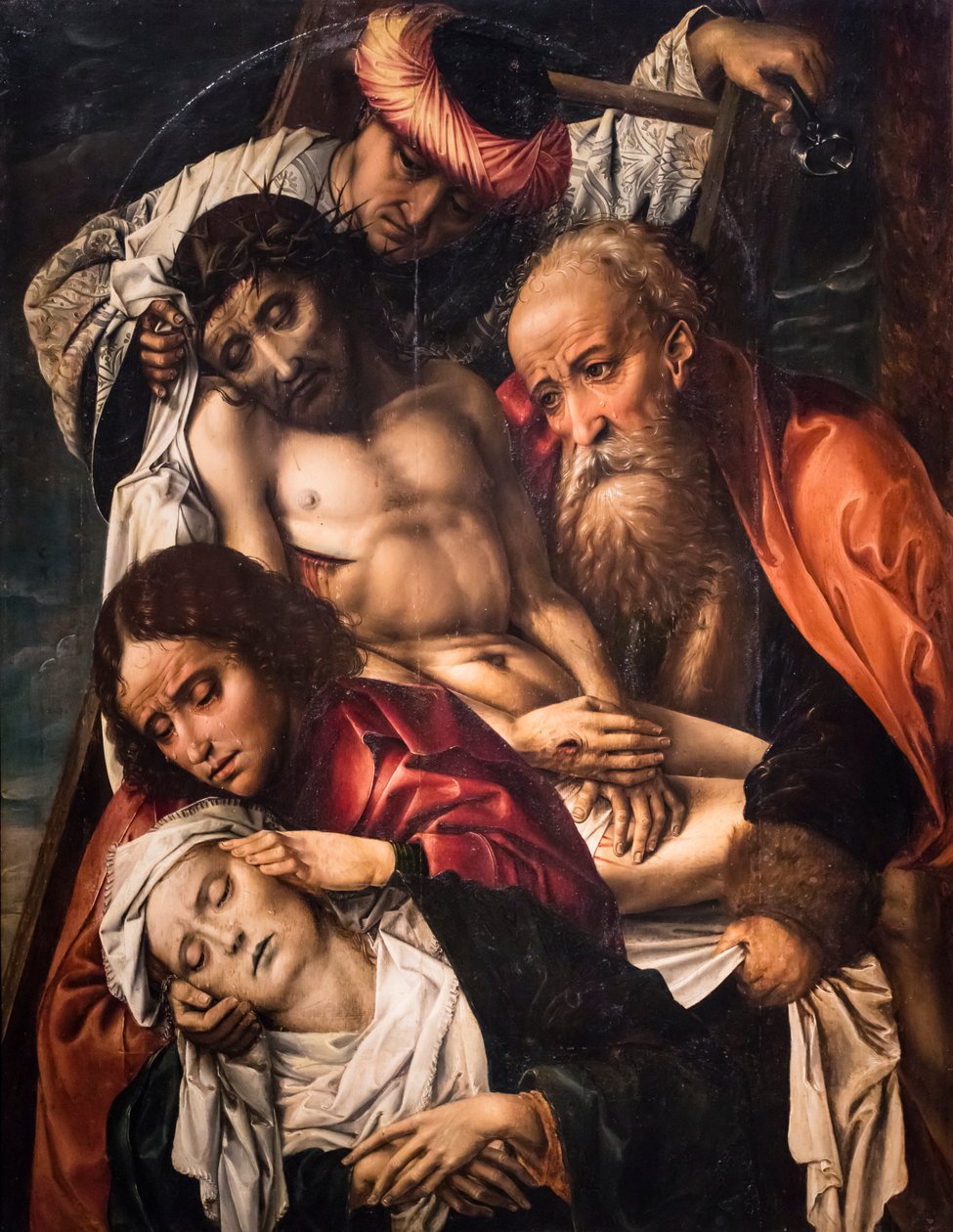 Descendimiento de la Cruz, c. 1520 (Témpera y óleo sobre madera (roble)) de Colijn de Coter