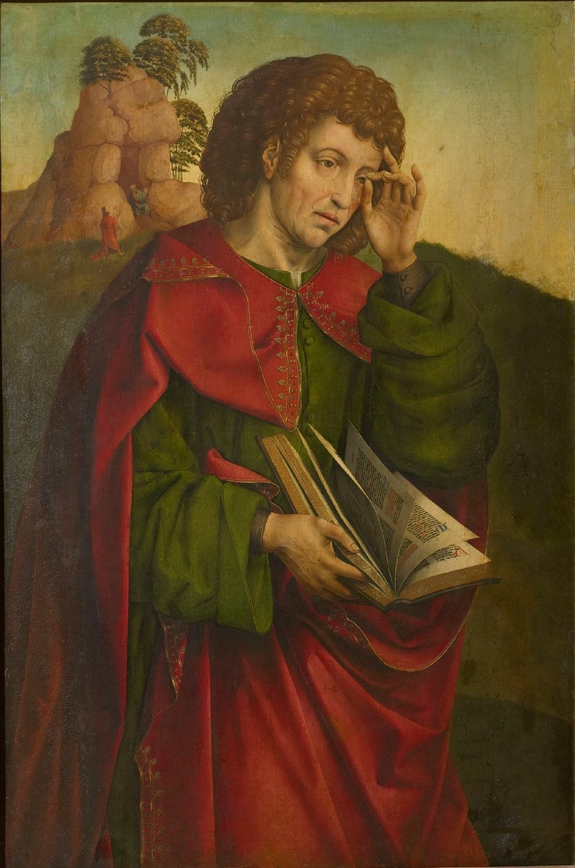 San Juan Evangelista llorando, c. 1500 de Colijn de Coter