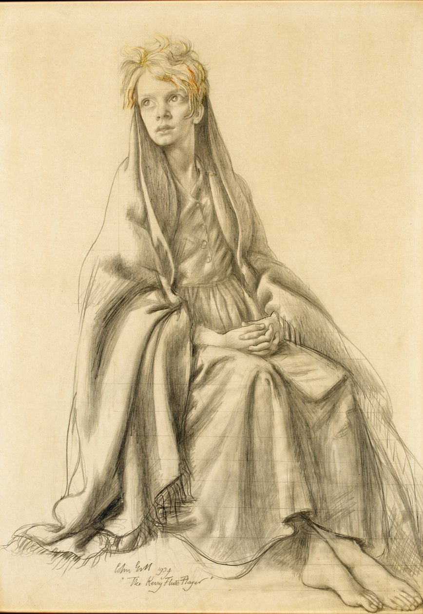 Estudio para ?El Flautista de Kerry?, 1934 de Colin Unwin Gill