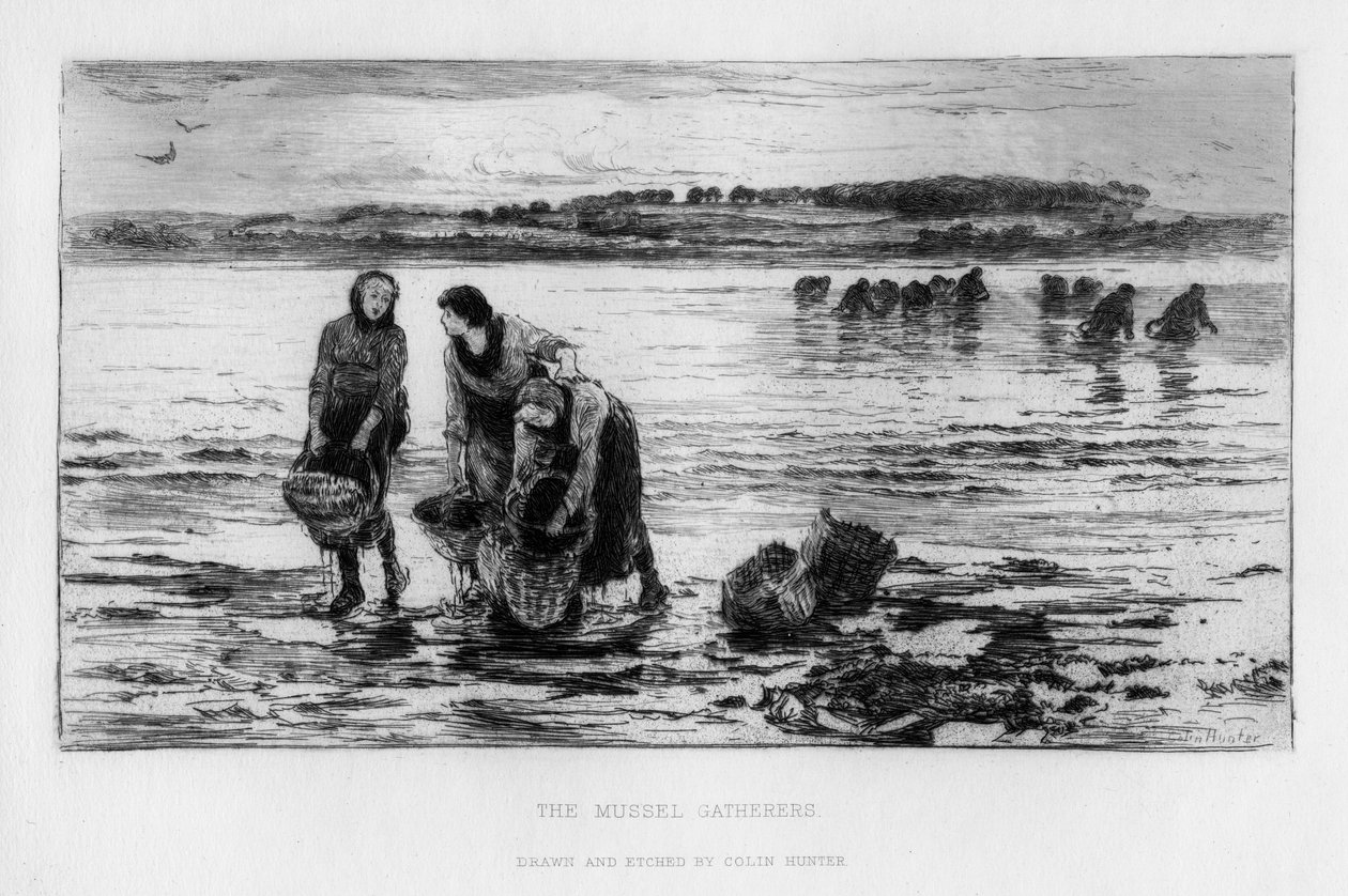 Los recolectores de mejillones, c1890 de Colin Hunter