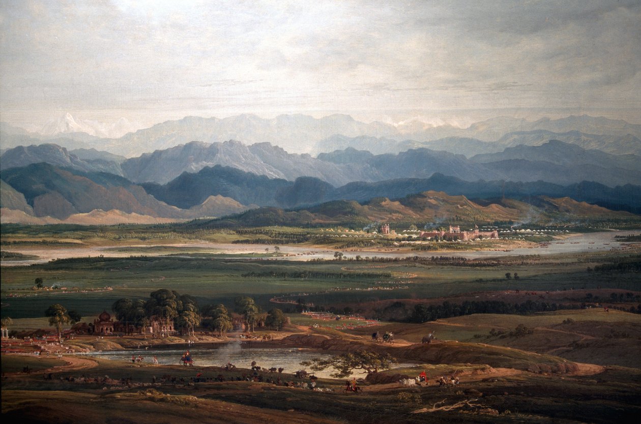 Marcha de Francisco Marqués de Hastings 1754-1826 1814-15 (detalle) de Colonel Charles Joseph Doyle