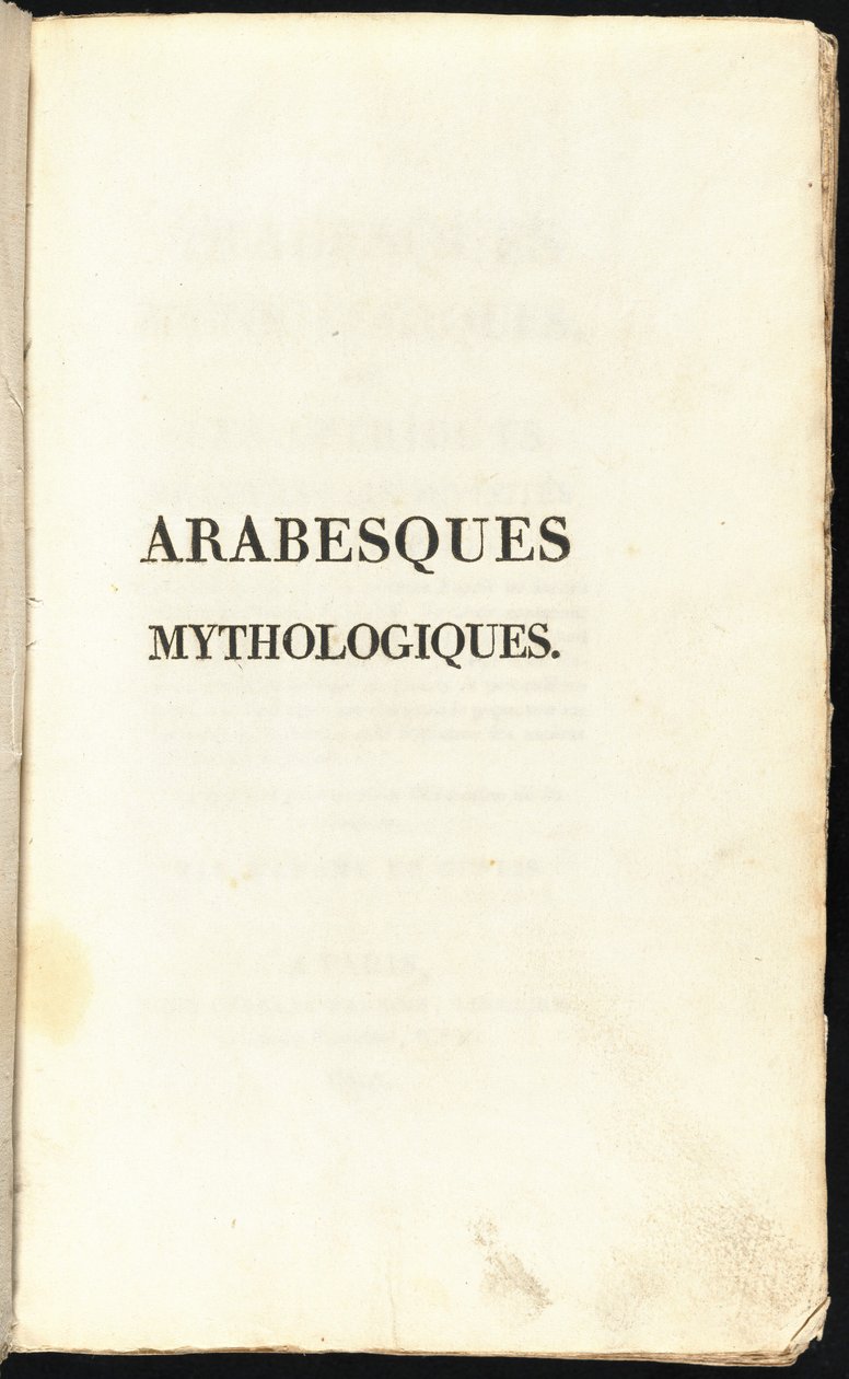 Arabescos mitológicos de Comtesse Stéphanie Félicité de Genlis