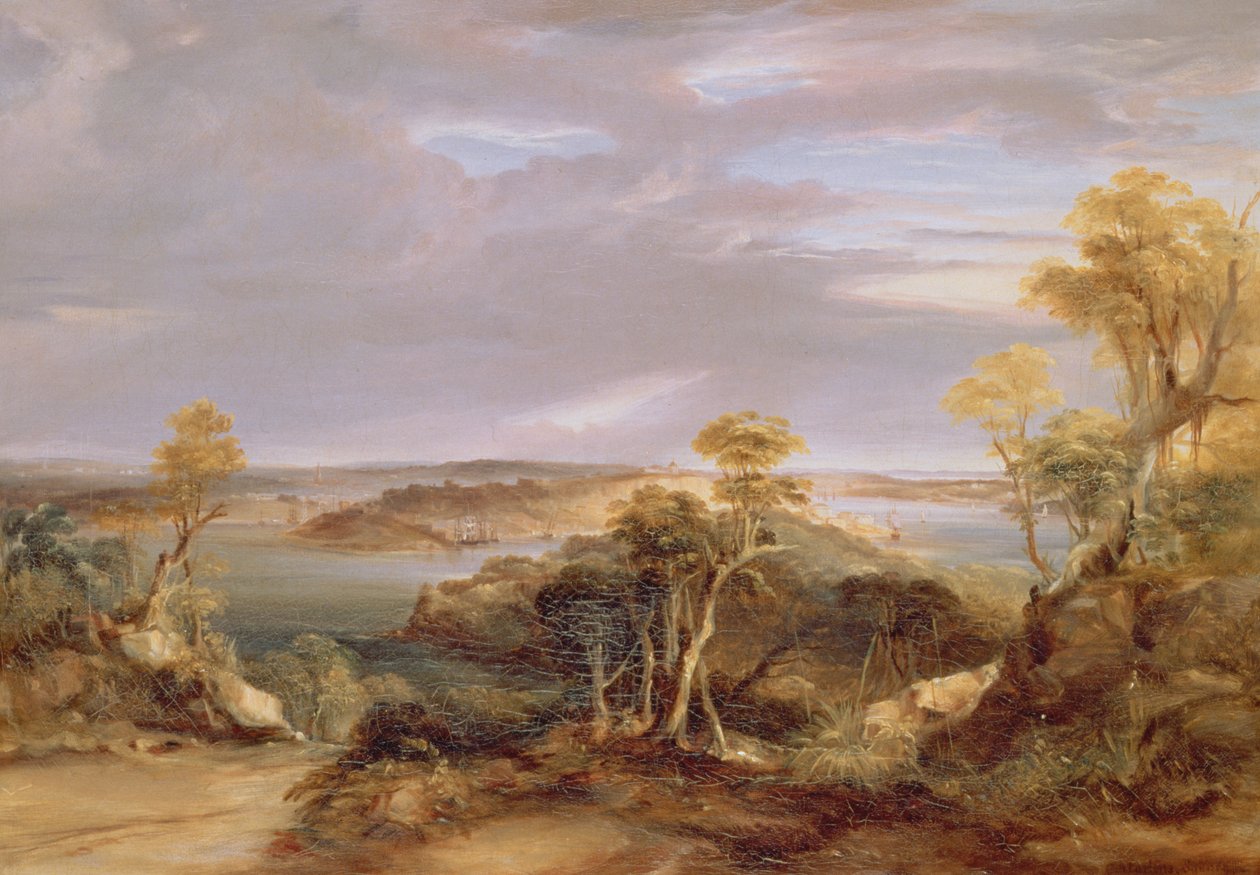 Sídney y Botany Bay desde la costa norte, 1840 de Conrad Martens