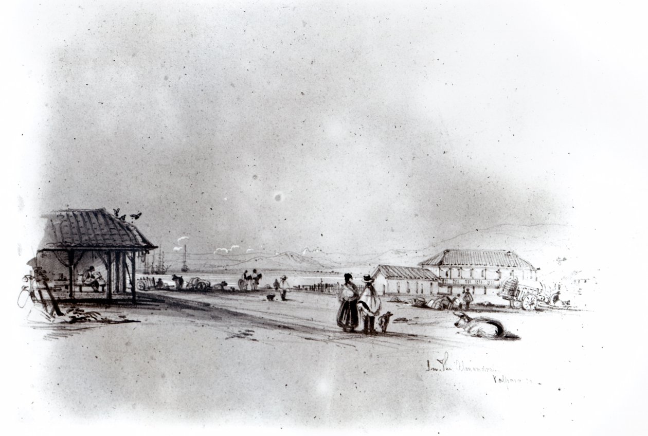 Vista de Valparaíso, 1834 de Conrad Martens