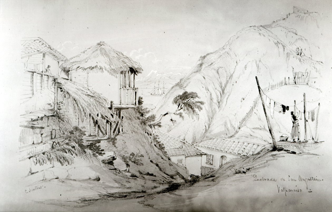 Vista de Valparaíso, 1834 de Conrad Martens