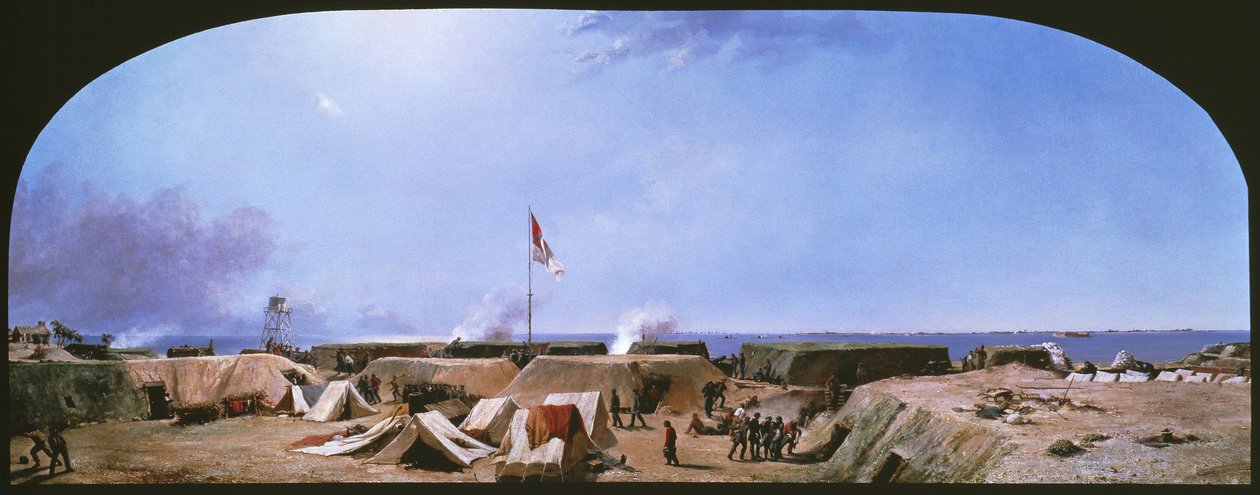 Bombardeo de Fort Moultrie, puerto de Charleston, Carolina del Sur de Conrad Wise Chapman