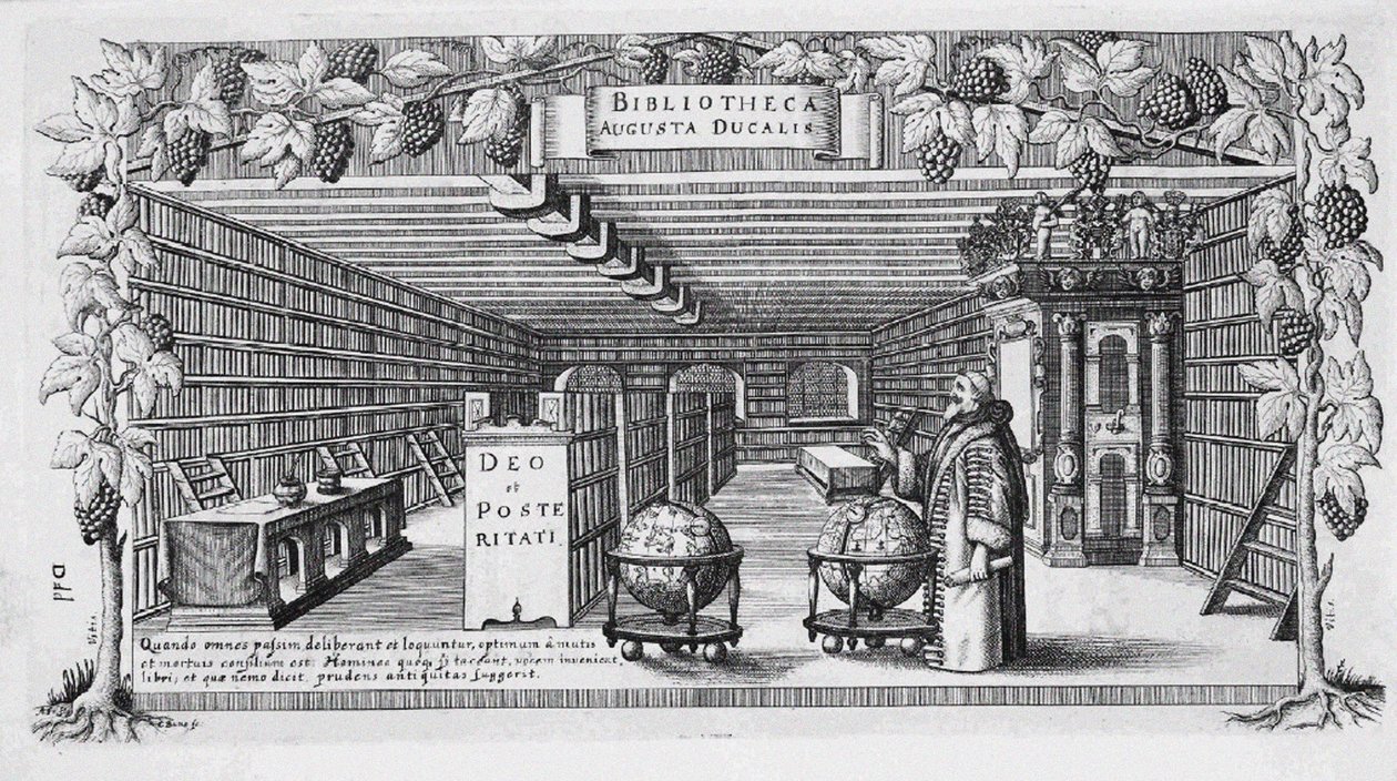 August von Brunswick-Lüneburg en su biblioteca, 1650 de Conrad Buno