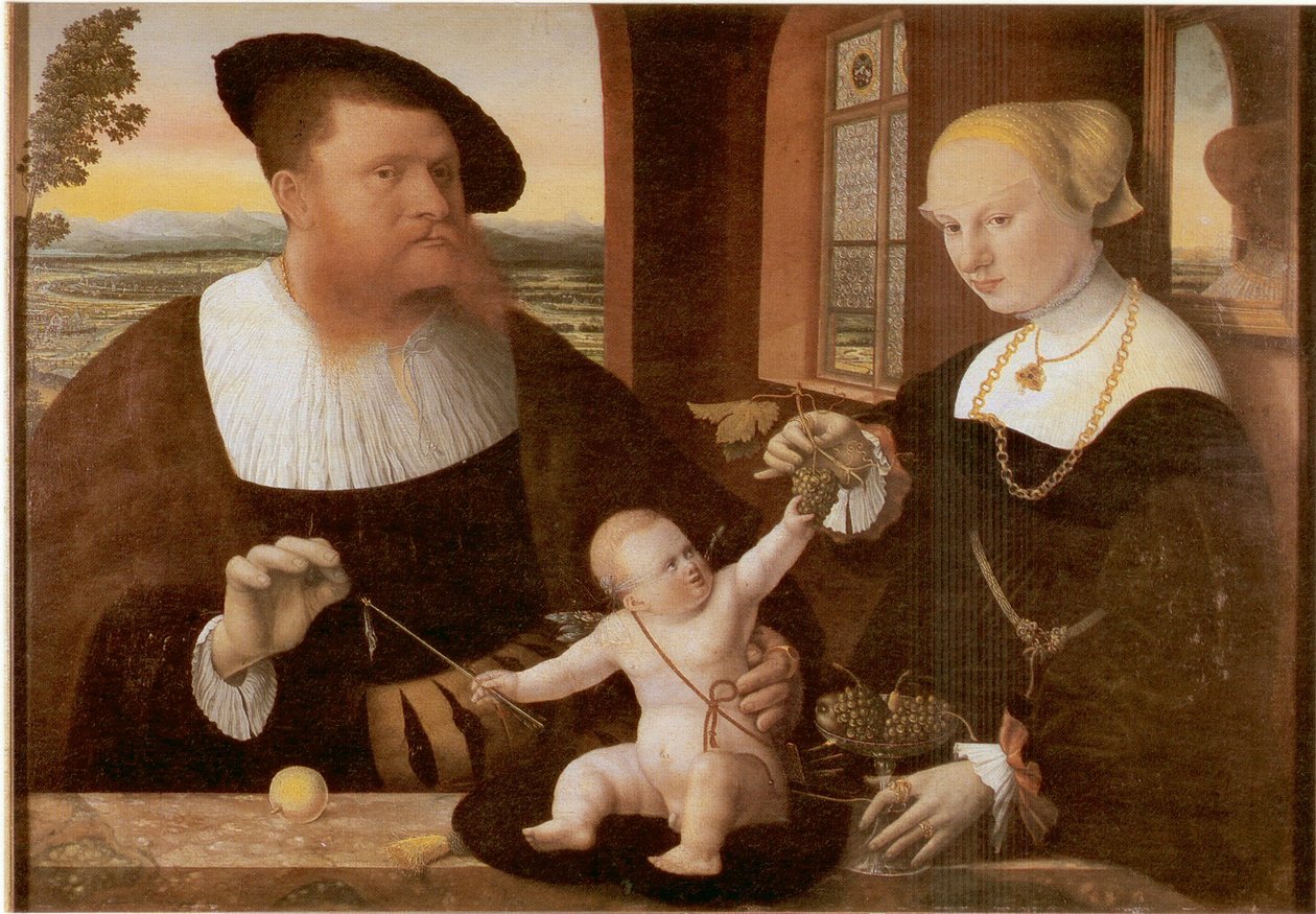 Retrato doble de Justinian von Holzhausen y su esposa Anna, de soltera Fürstenberg de Conrad Faber von Kreuznach