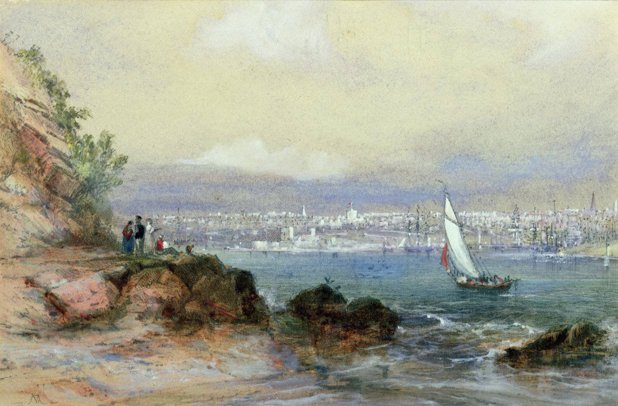 Vista del puerto de Sídney de Conrad Martens