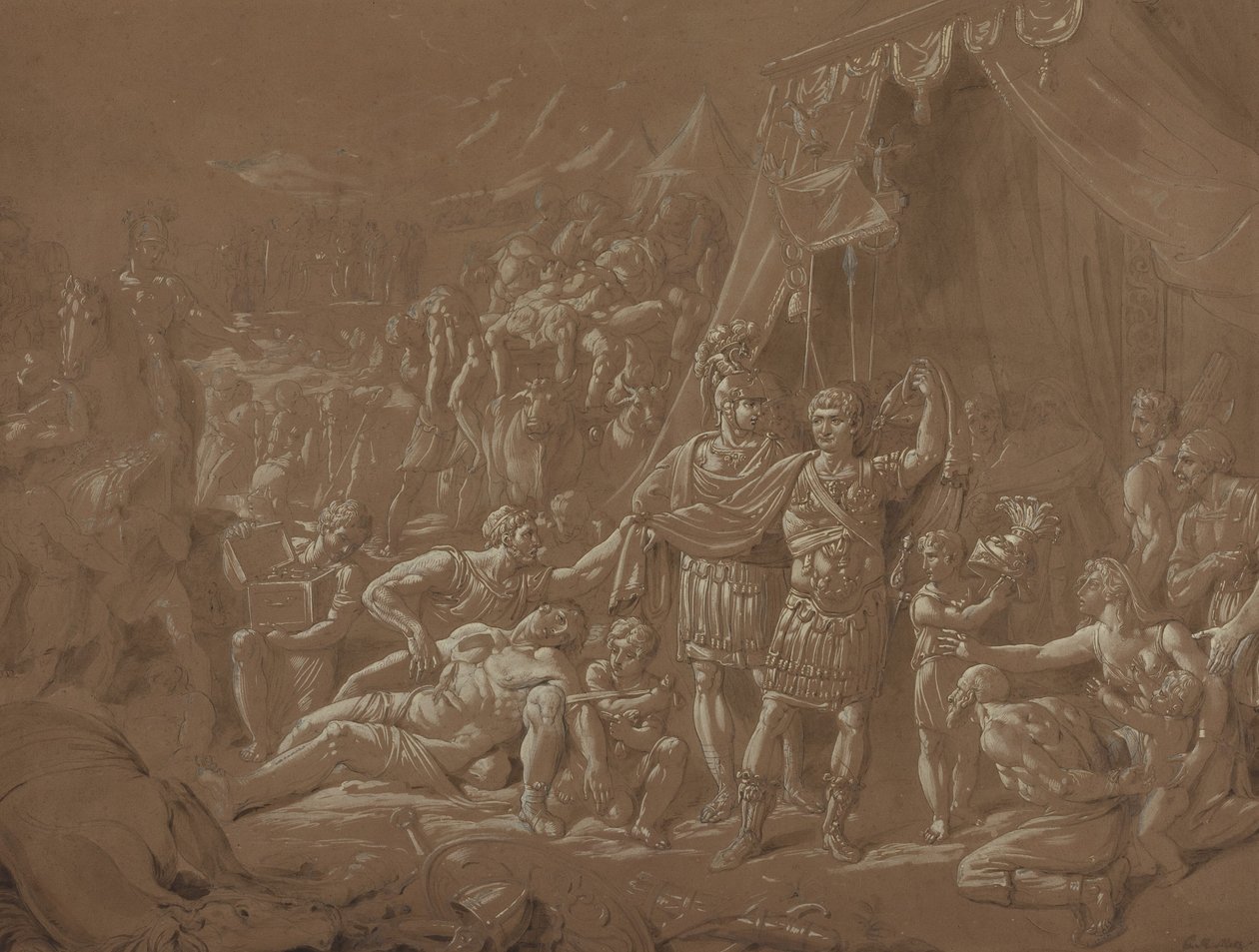 Una escena de la vida de Trajano de Conrad Metz