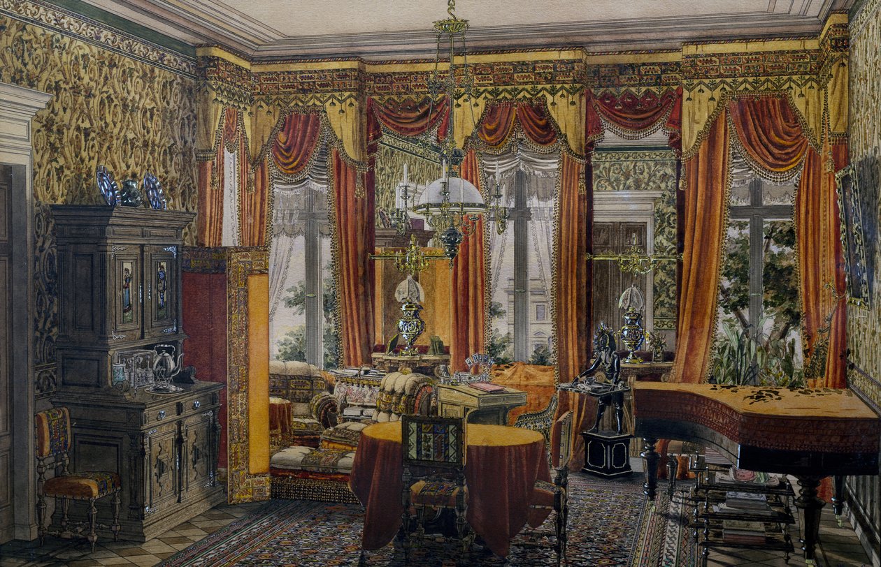 Salón de Berlín, acuarela de Conrad von Muralt (1779-1869) de Conrad von Muralt