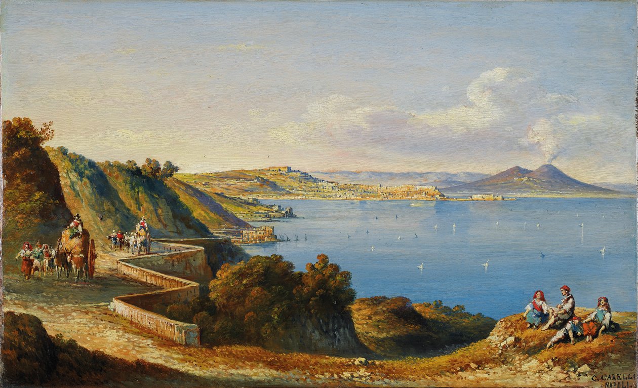 Consalvo Carelli Vista de Nápoles de Consalvo Carelli