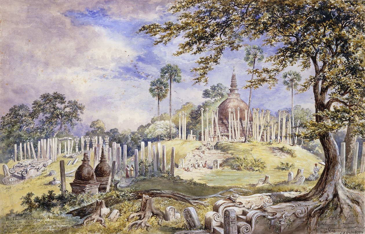 El Dagoba Thuparama en Anuradhapura, Sri Lanka, 1873 de Constance Frederica Gordon Cumming
