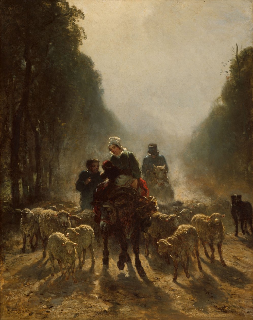 El Camino al Mercado, 1858-59 de Constant Emile Troyon