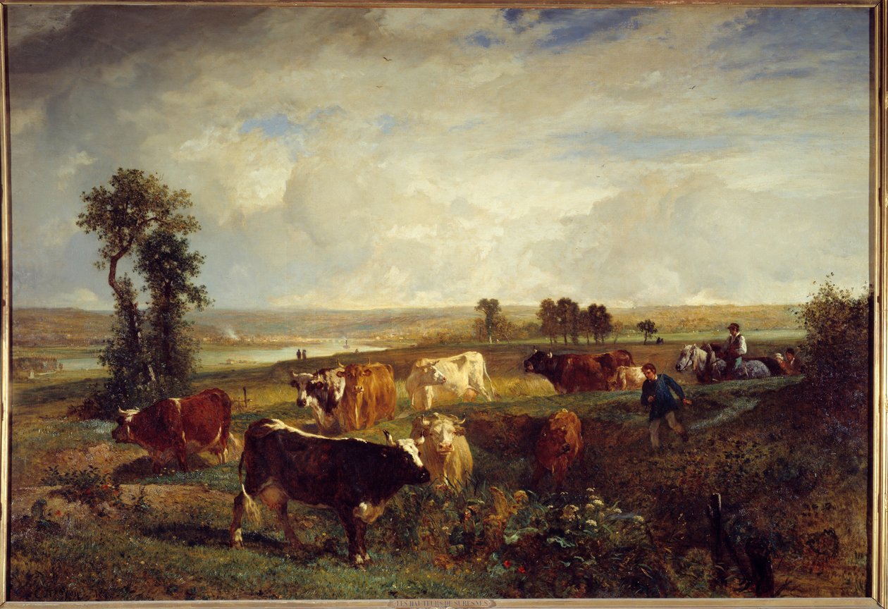 Vista tomada desde las alturas de Suresnes (Hauts de Seine) de Constant Emile Troyon