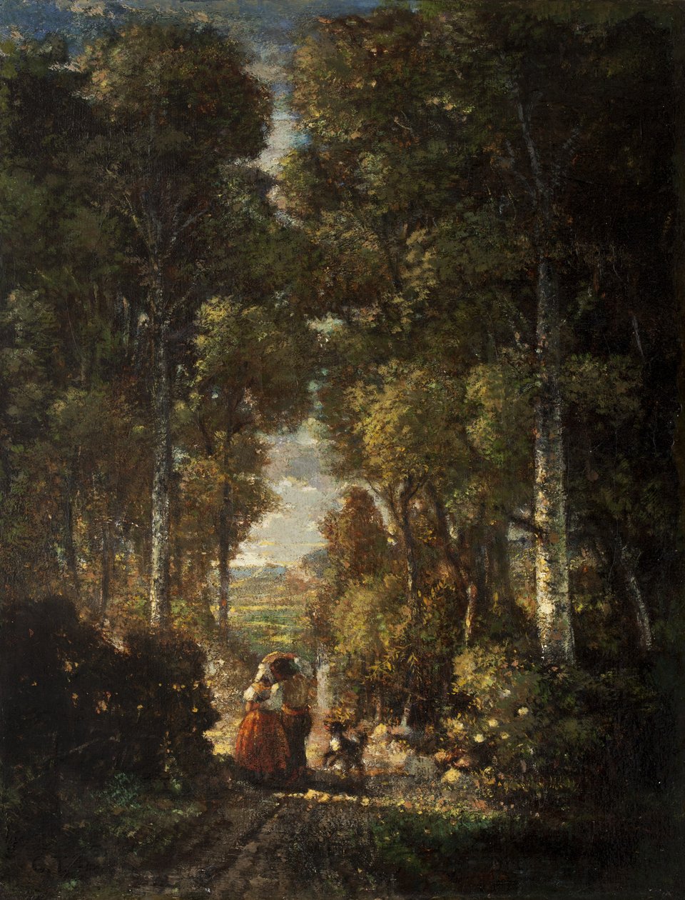 Camino del Pueblo (Le Chemin du Village) c.1830-60 de Constant Emile Troyon