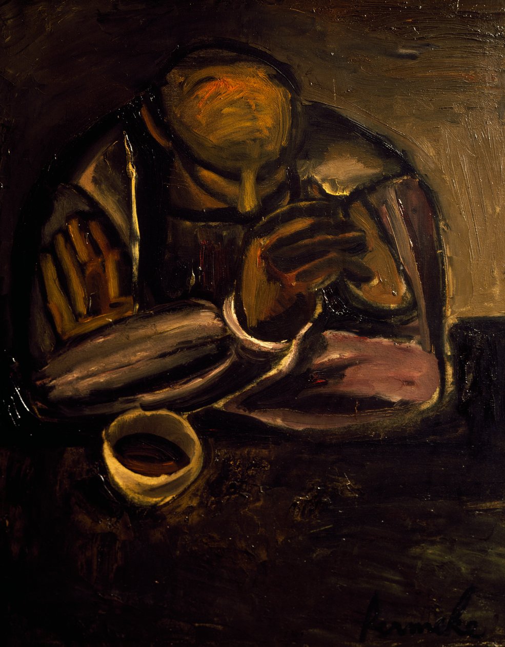 Hombre con taza de Constant Permeke