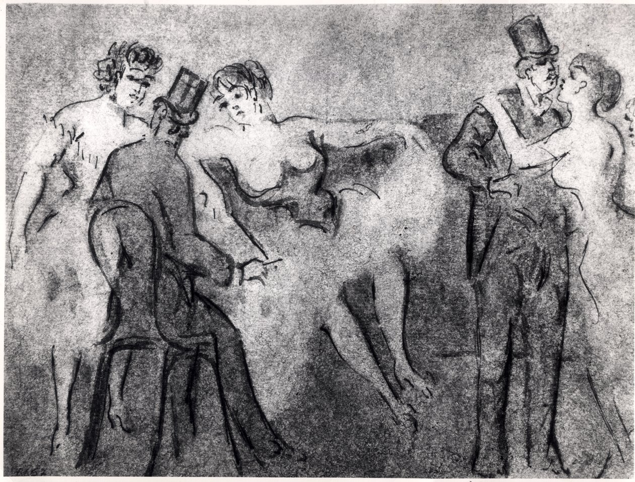 En el Burdel, c.1850 de Constantin Guys