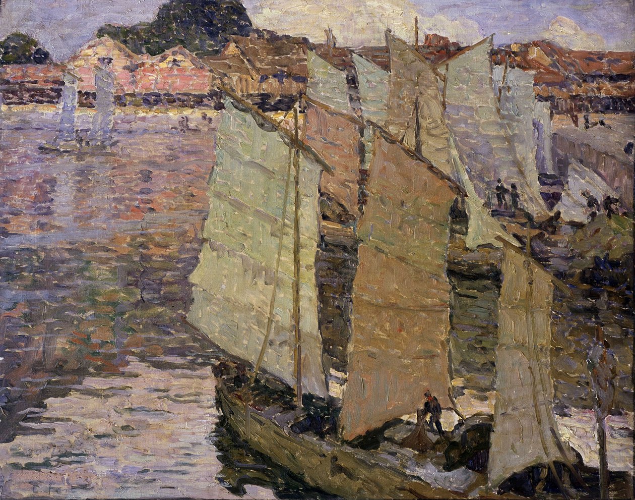Barcos (óleo sobre lienzo) de Constantin Font