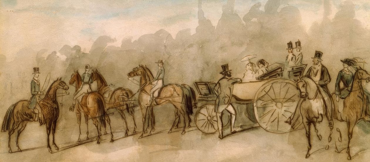 La daumont imperial en el bosque de Constantin Guys