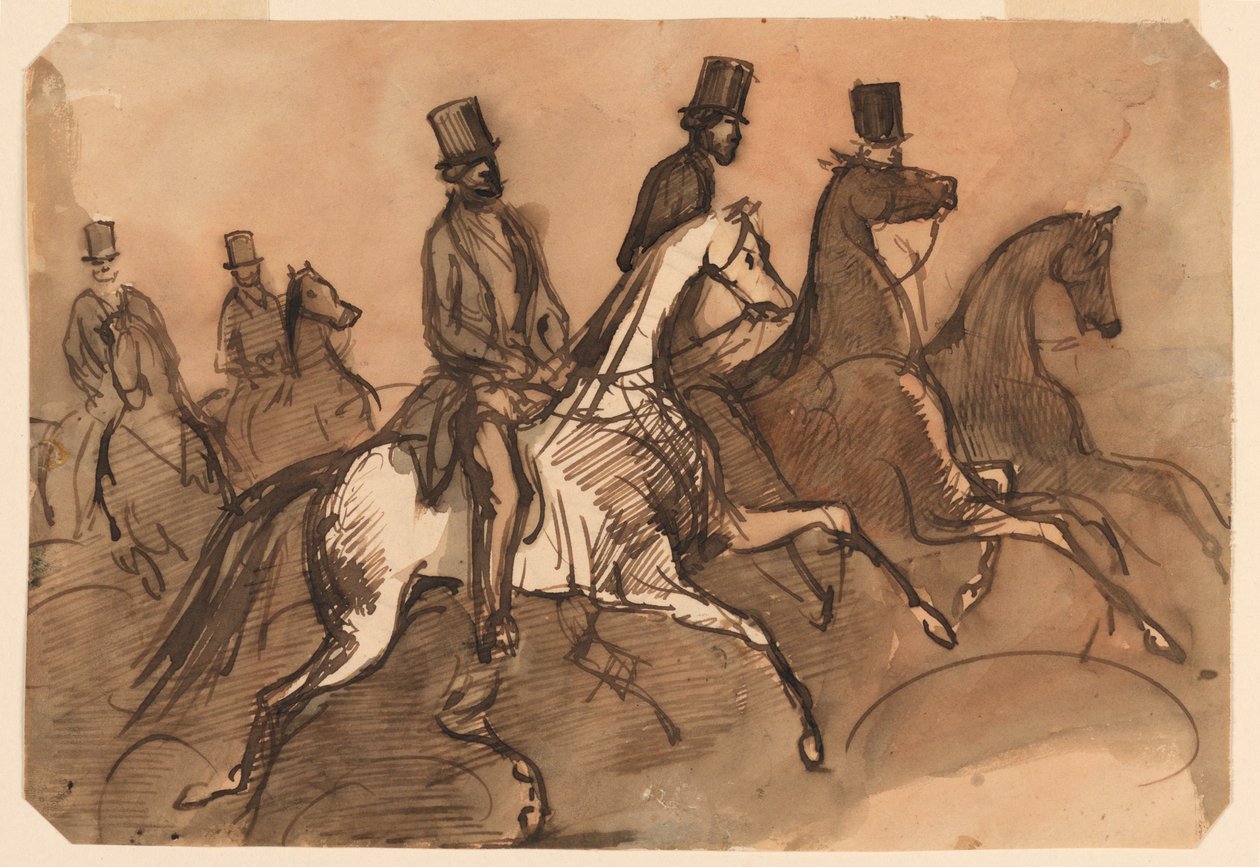 Hombres a caballo de Constantin Guys