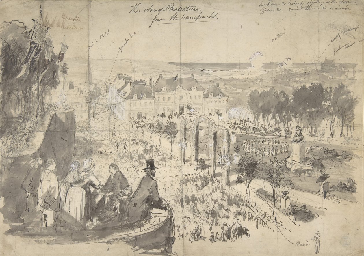 La Visita de Napoleón III a Boulogne-sur-Mer, siglo XIX de Constantin Guys