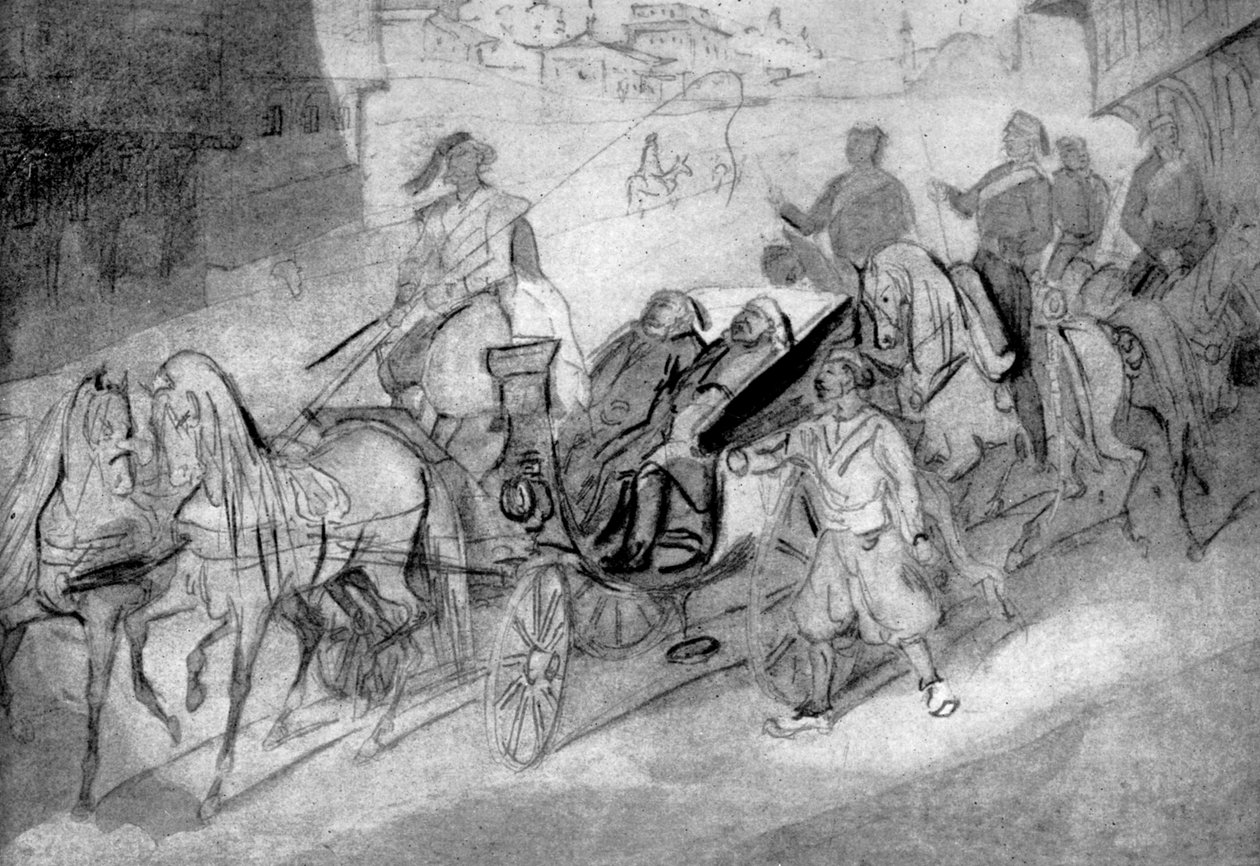 Funcionarios turcos, 1930 de Constantin Guys