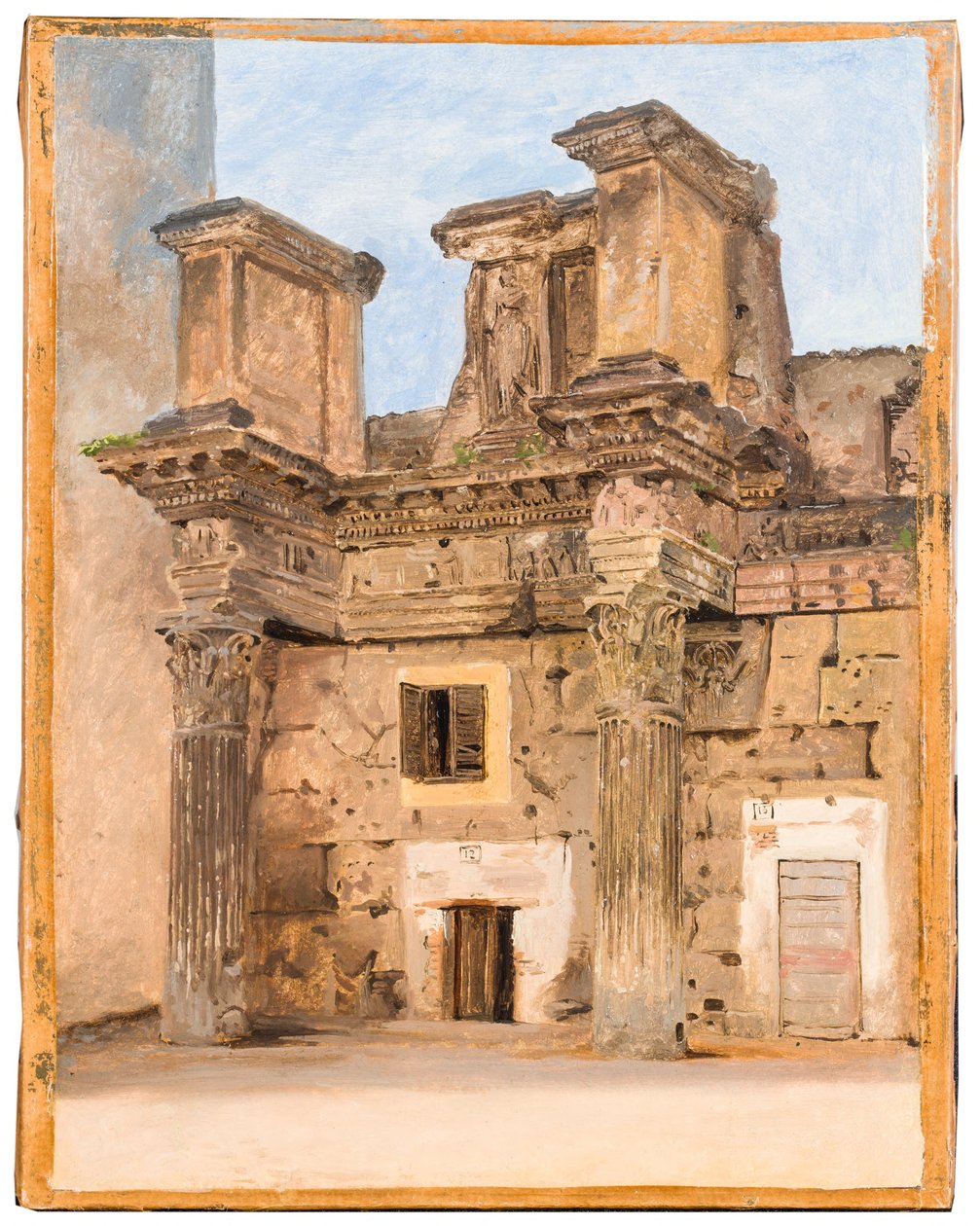 Un tramo de la muralla del Foro de Nerva en Roma de Constantin Hansen