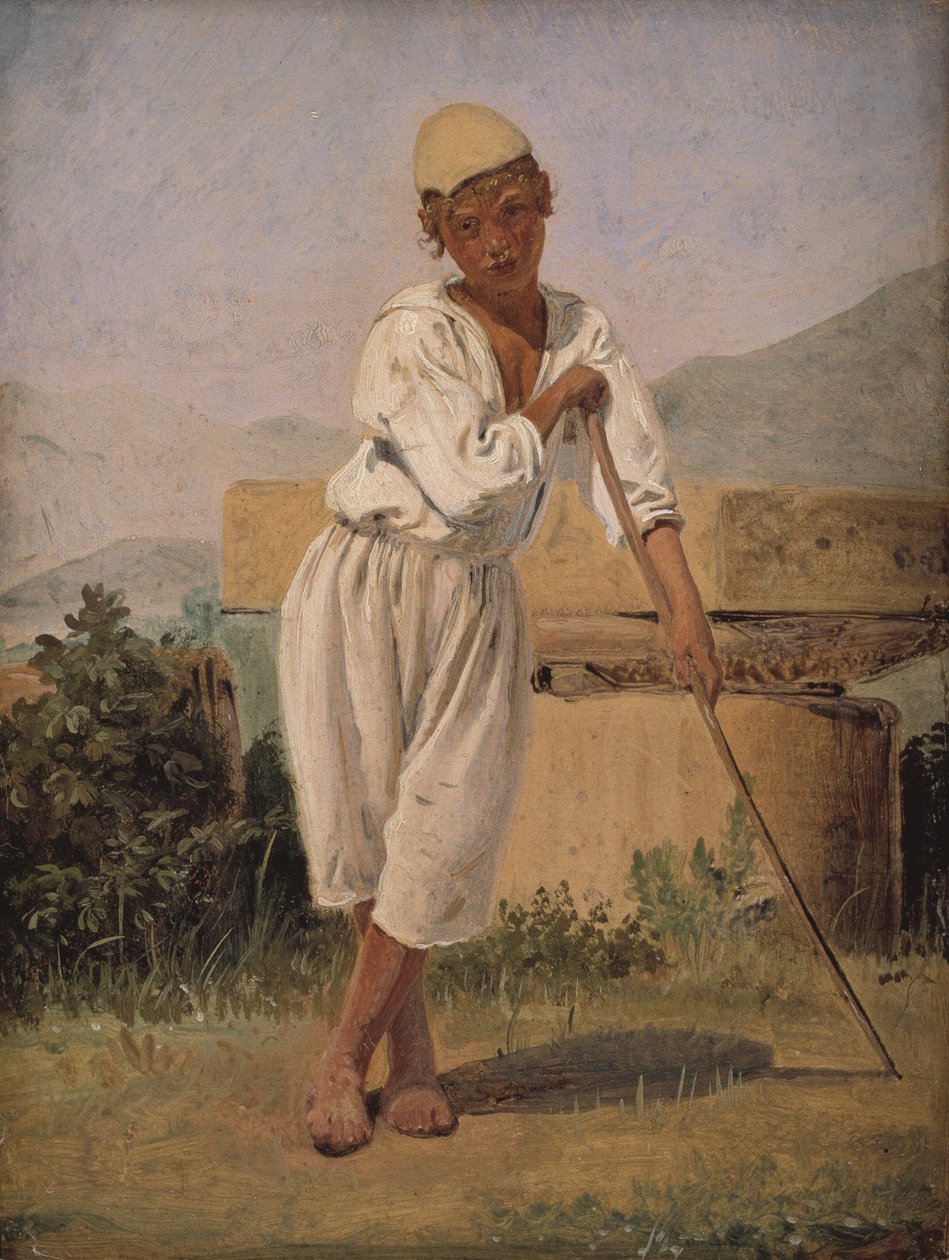 Un pastor. Pompeya de Constantin Hansen