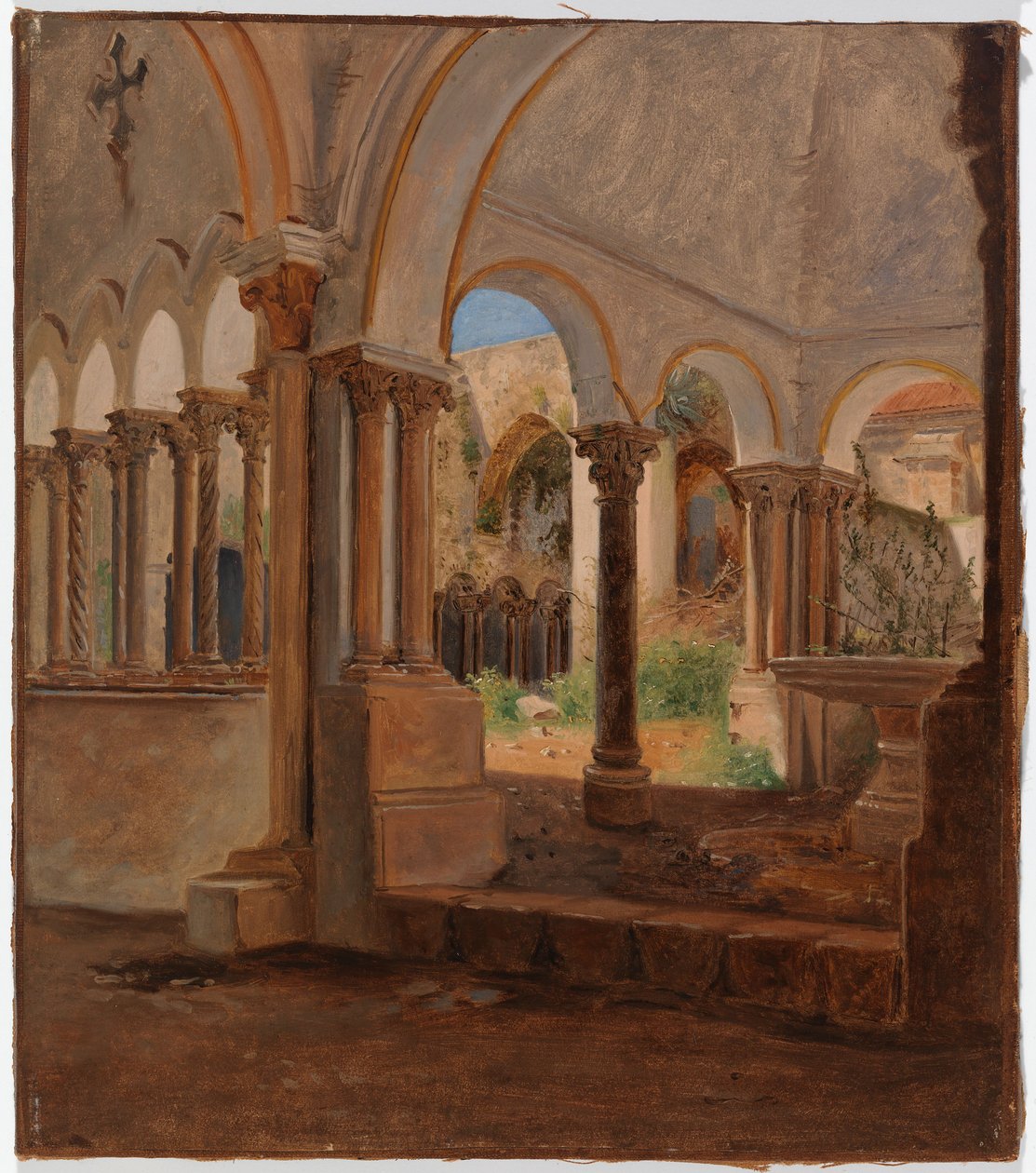 Patio vacío de un monasterio de Constantin Hansen